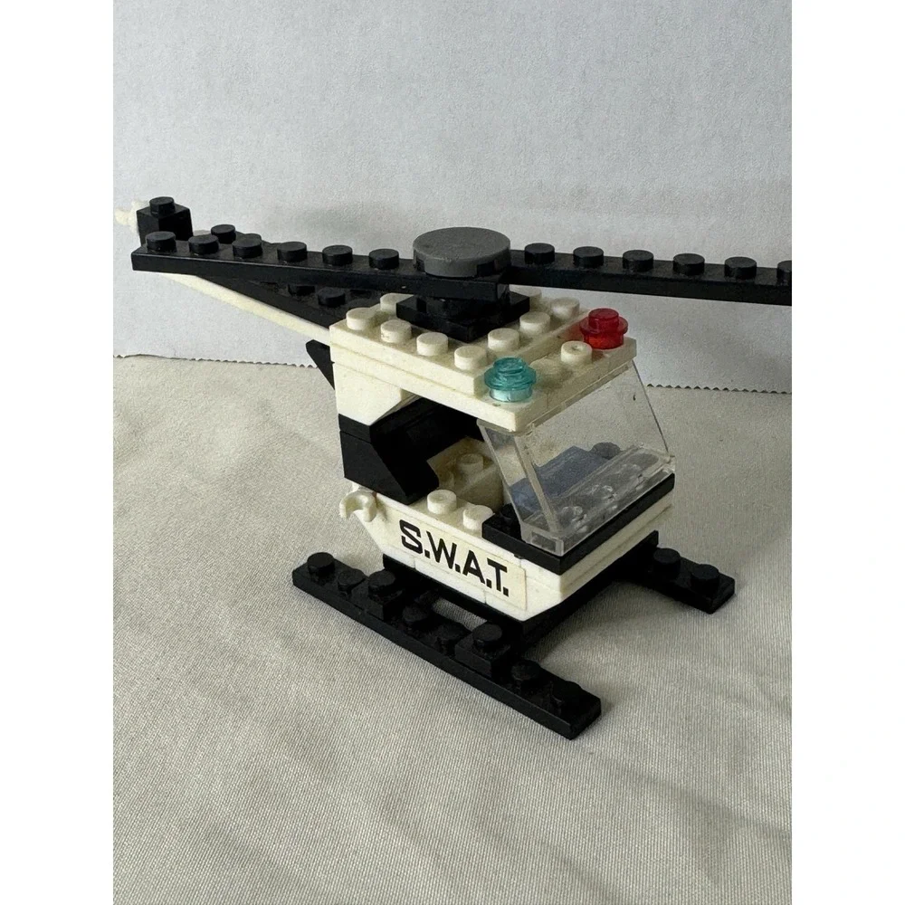 LEGO Custom SWAT Set w/ Helicopter, Car, Motorcycle,‎ Minifigs & Weapons